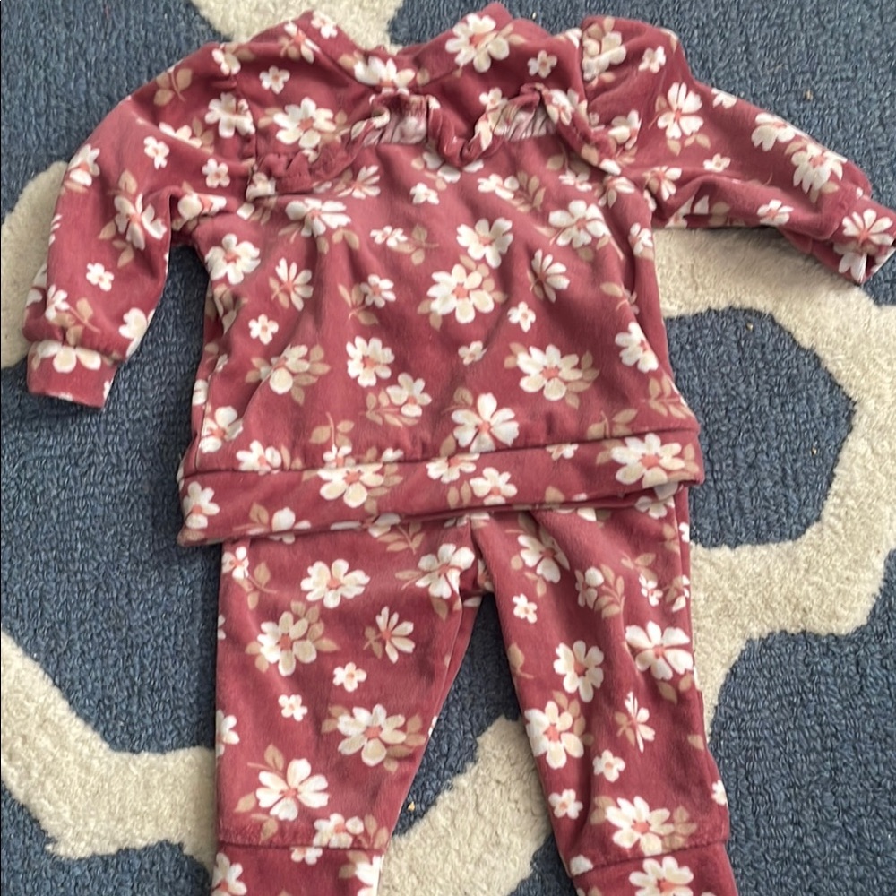 Floral baby 0-3 month outfit